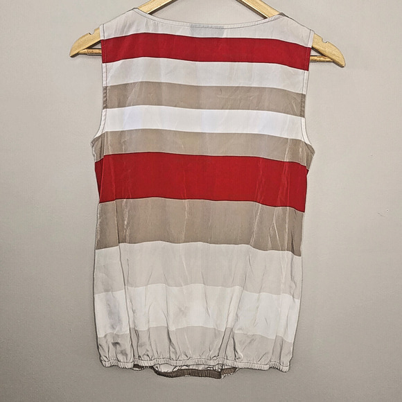 ALFANI Sleeveless Pull Over Striped Blouse Top Women's Size 6P - Picture 3 of 6